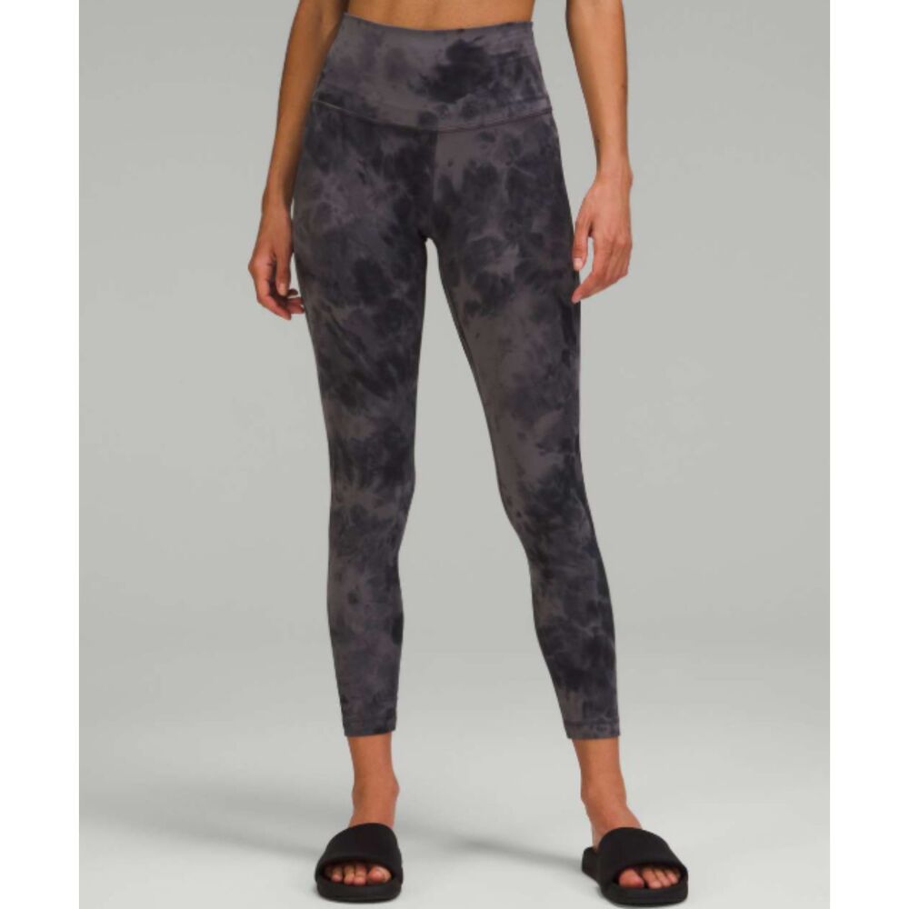 Lululemon Align High-Rise Pant 25", Diamond Dye Pitch Grey Graphite Grey, Size 2